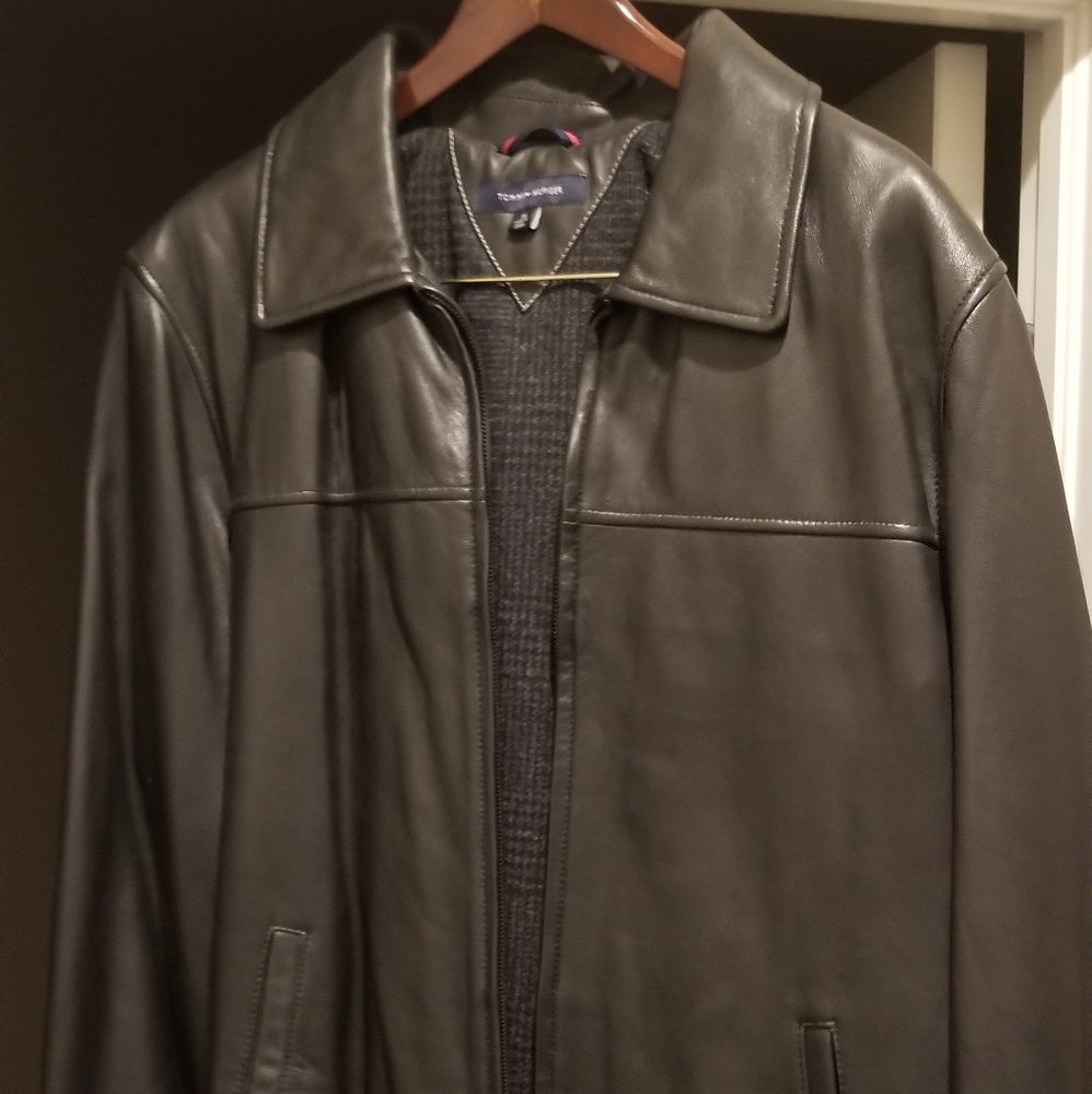 Mens Tommy Hilfiger leather sport jacket XL